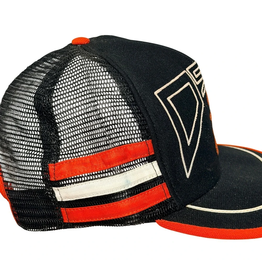 Vintage OSU Oklahoma State Cowboys Trucker Hat Pistol Pete Snapback Black Orange